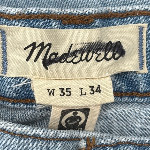 Madewell The Athletic 1991 Straight-Leg Jean Becklow Wash size 35/34 NWOT NR461 - Picture 9 of 13